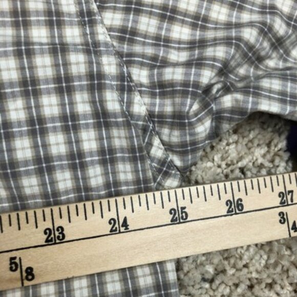 Tommy Hilfiger Button Up Shirt Mens 2XL XXL Brown White Plaid Tommy Jeans - Picture 7 of 10